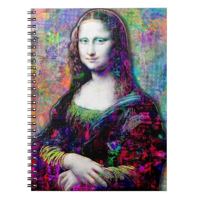 Caderno Espiral Notebook Neon Pop Mona Lisa (Frente)