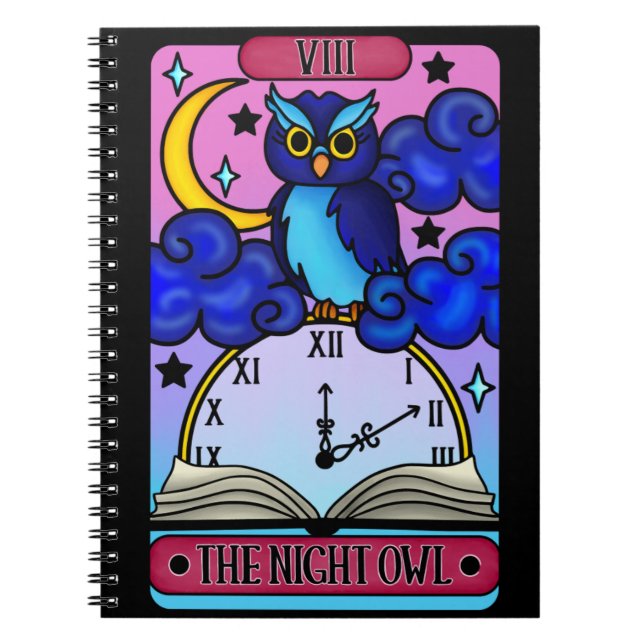 Caderno Espiral Notebook Night Owl Tarot (Frente)