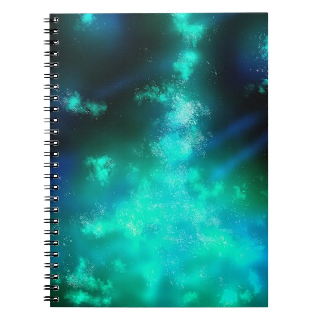 Caderno Espiral Notebook Night Sky Emerald Dance (Frente)