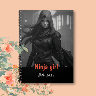 Caderno Espiral Notebook Ninja Girl personalizado