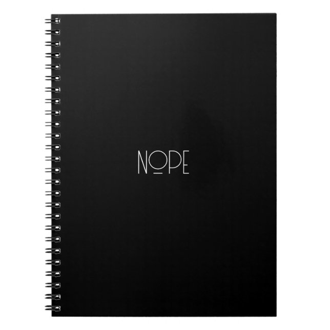 Caderno Espiral notebook NOPE (Frente)