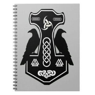 Caderno Espiral Notebook Norse God Thor Hammer