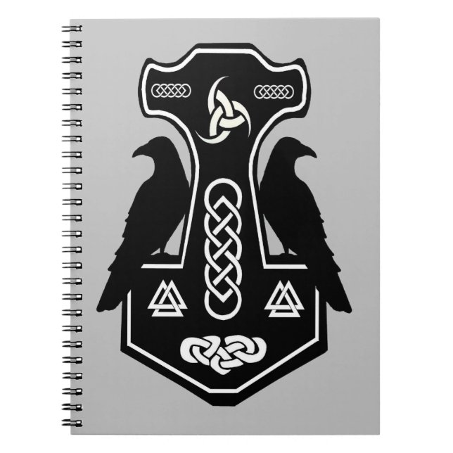 Caderno Espiral Notebook Norse God Thor Hammer (Frente)