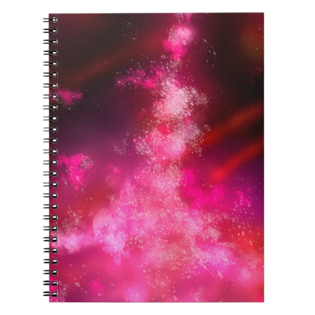 Caderno Espiral Notebook Noturno Rosa (Frente)