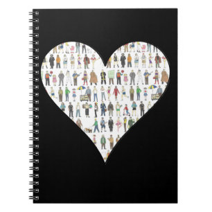 Caderno Espiral Notebook NYC de coração negro