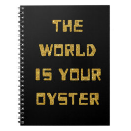 Caderno Espiral Notebook - O mundo é sua ostra