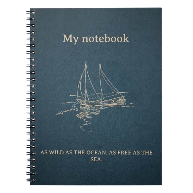 Caderno Espiral Notebook Ocean Vibes - Diário de praia (Frente)