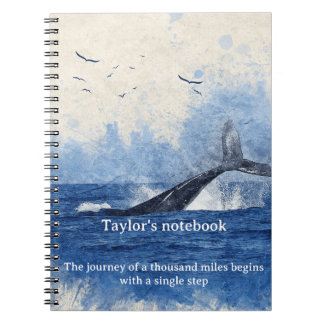 Caderno Espiral Notebook Oceano - Diário inspirado no mar para not