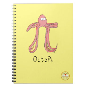 Caderno Espiral Notebook Octopus Cute Math Pi Day