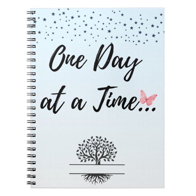Caderno Espiral Notebook One Day at a Time Spiral - Mental Wellnes (Frente)