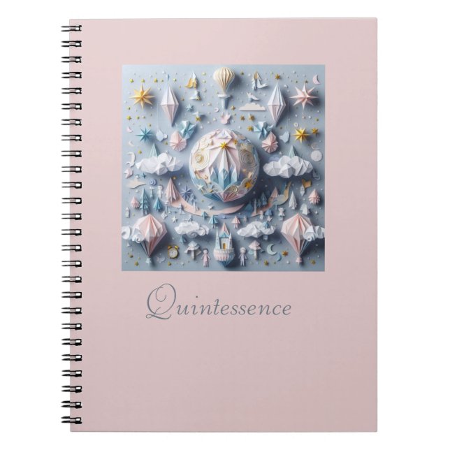 Caderno Espiral Notebook Oragami World Quintessence (Frente)