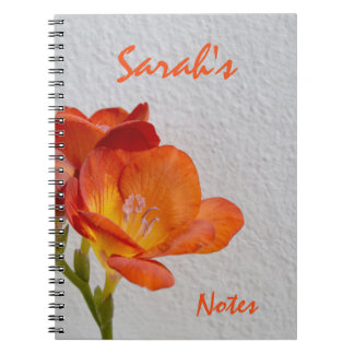 Caderno Espiral Notebook Orange Fressia Personalizado