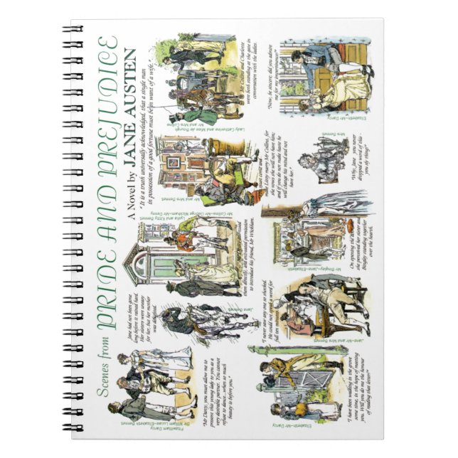 Caderno Espiral Notebook Orgulho e Preconceito (Frente)