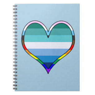 Caderno Espiral Notebook Orgulho gay Heart