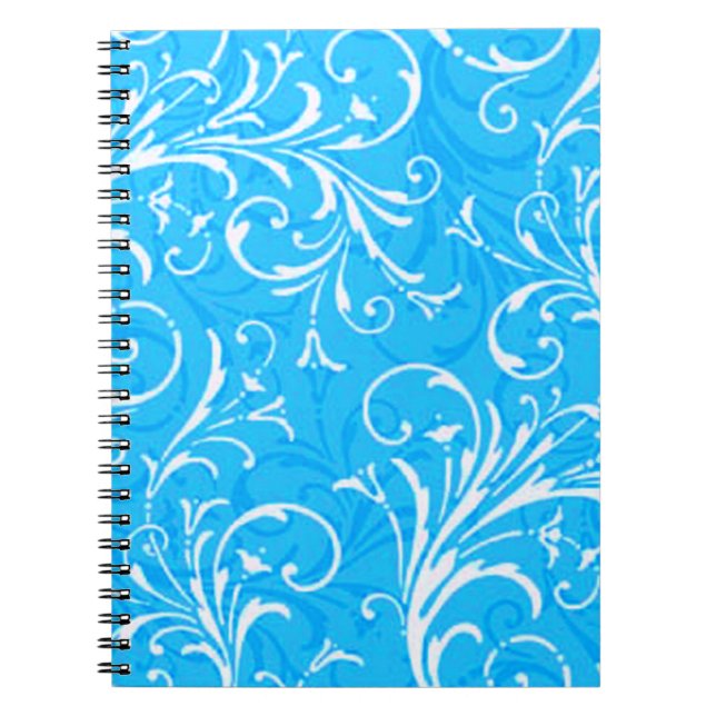 Caderno Espiral Notebook Ornamental Azul (Frente)