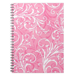 Caderno Espiral Notebook Ornamental Rosa