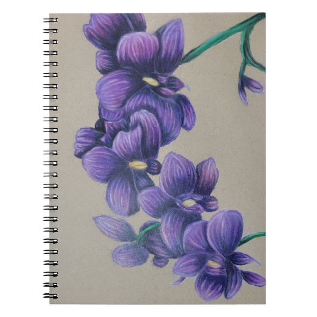 Caderno Espiral Notebook orquídeo roxo (Frente)
