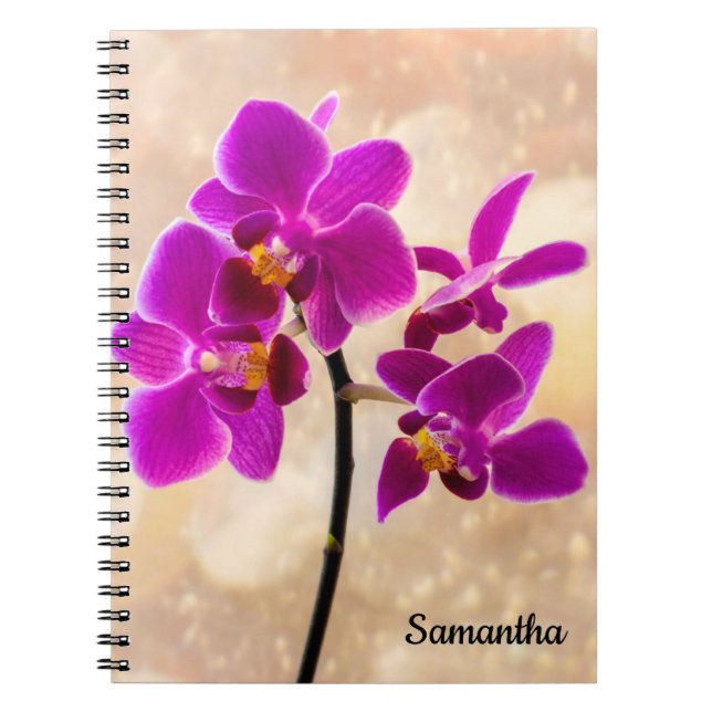 Caderno Espiral Notebook Orquídeo Roxo Espiral (Frente)