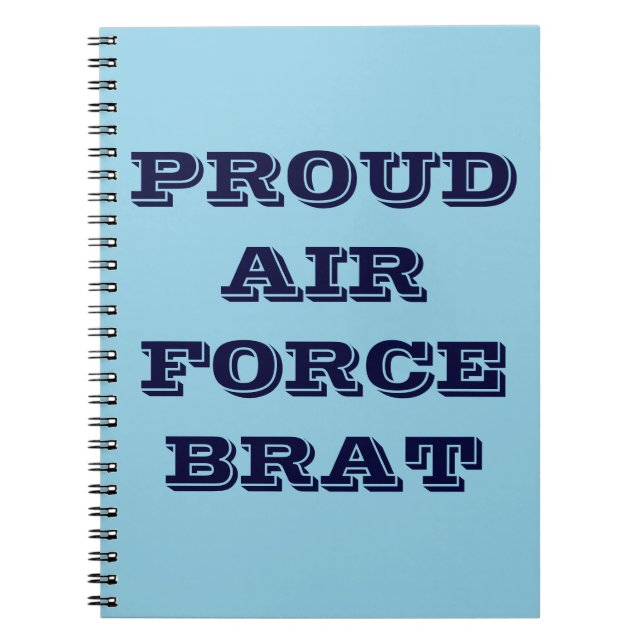 Caderno Espiral Notebook Ortoado da Força Aérea Brat (Frente)
