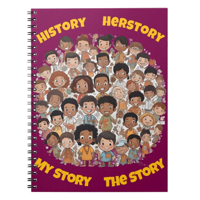 Caderno Espiral Notebook ou Diário de história espiral AI (Frente)