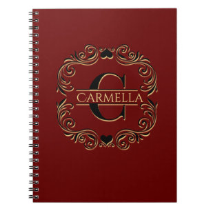 Caderno Espiral Notebook ou Diário de nome personalizado