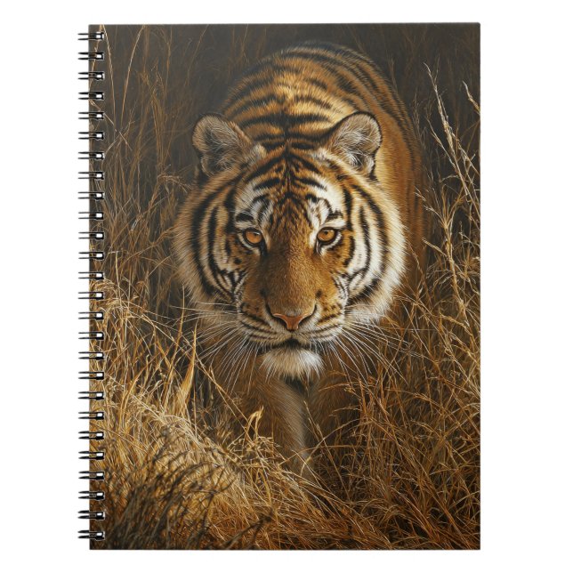 Caderno Espiral Notebook ouro Gaze Tiger Jungle (Frente)