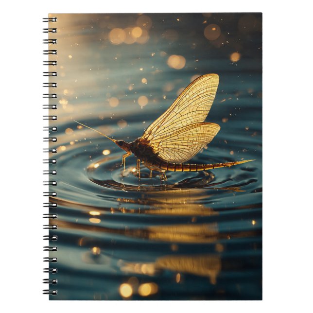 Caderno Espiral Notebook Ouro Mayfly Water (Frente)
