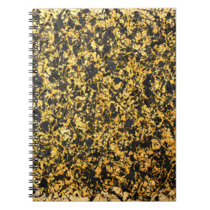 Caderno Espiral Notebook ouro preto