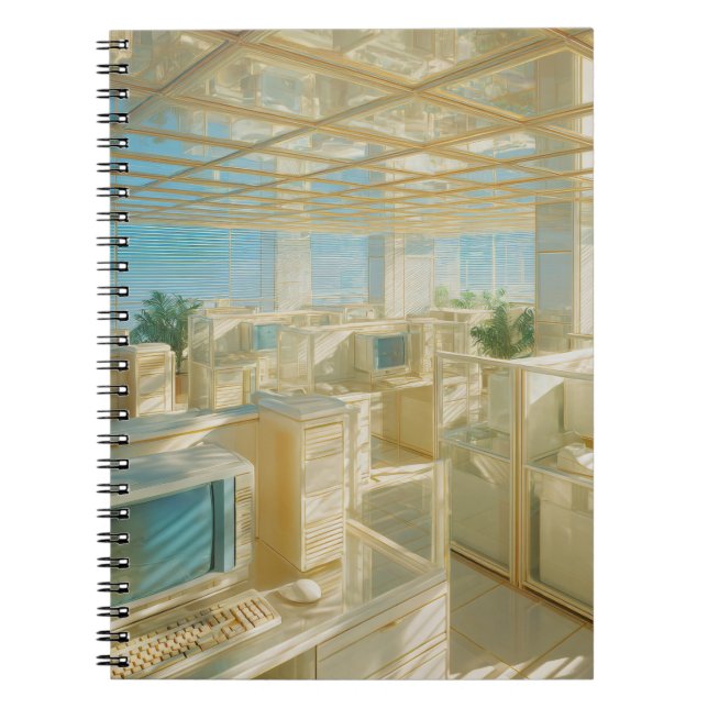 Caderno Espiral Notebook Ouro Retro Office Dream (Frente)