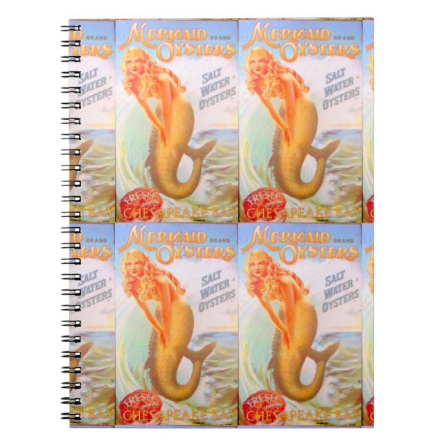 Caderno Espiral notebook ouro sermaids (Frente)