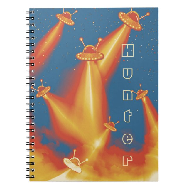 Caderno Espiral Notebook OVNI Attack Saturn (Frente)