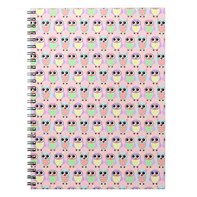 Caderno Espiral Notebook Owl Cute (Frente)