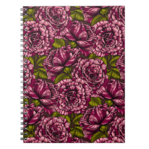 Caderno Espiral Notebook padrão floral