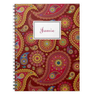 Caderno Espiral Notebook Paisley Exótico