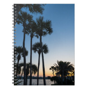 Caderno Espiral Notebook Palm Trees Sunrise Destin Florida