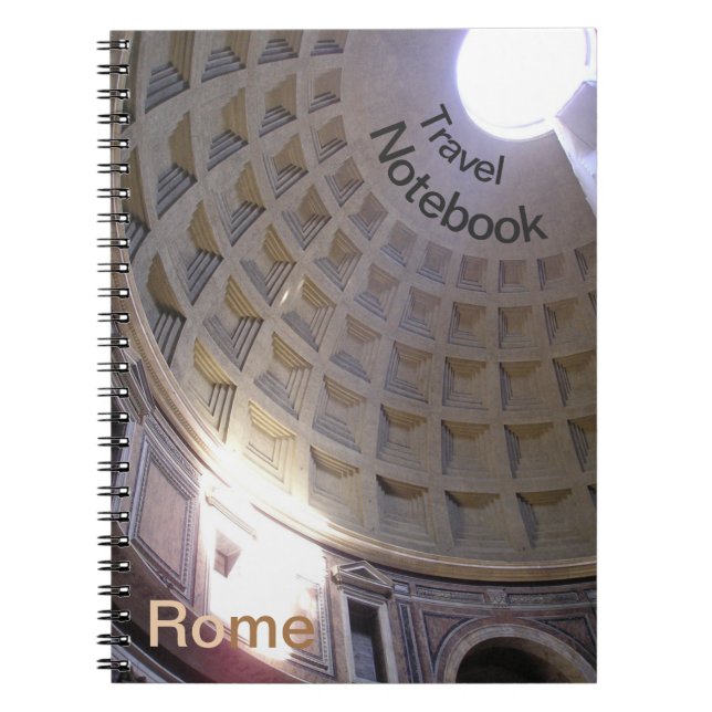 Caderno Espiral Notebook Pantheon Roma Destination Viagem (Frente)