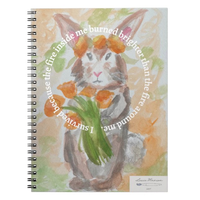 Caderno Espiral Notebook para Alivio de incêndio selvagem da Calif (Frente)