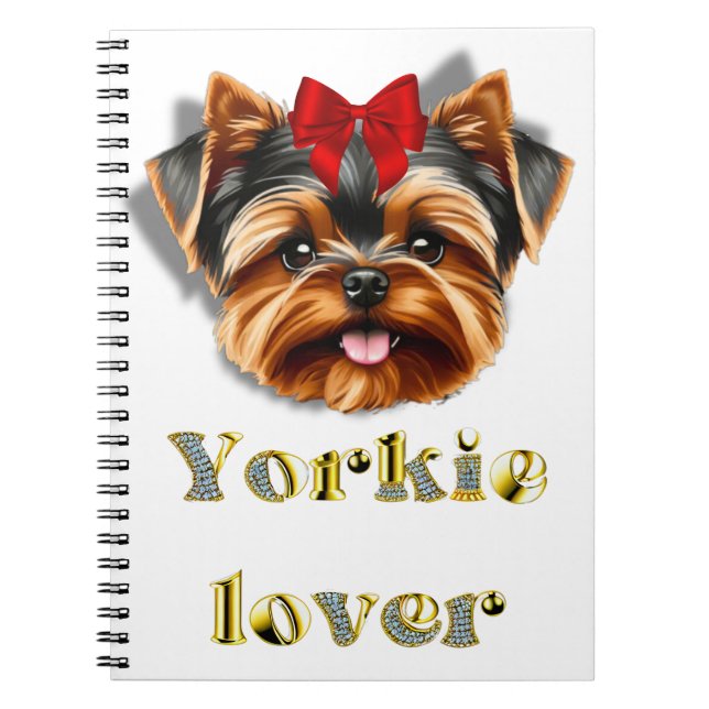 Caderno Espiral notebook para amantes Yorkie (Frente)