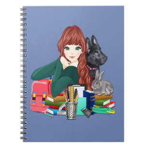 Caderno Espiral Notebook para amigos de pelúcia de estudo escolar
