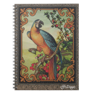 Caderno Espiral Notebook para aves de arte têxteis