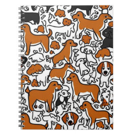 Caderno Espiral Notebook para Cães Cartoon Reproduzido