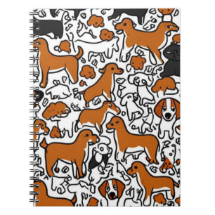 Caderno Espiral Notebook para Cães Cartoon Reproduzido