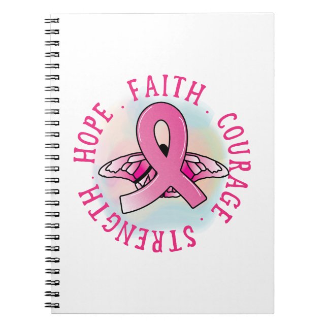 Caderno Espiral Notebook para Cancer de mama (Frente)