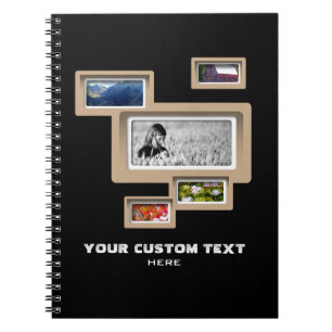 Caderno Espiral Notebook para Colagem de Fotos Crie