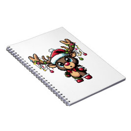 Caderno Espiral Notebook para espiral de renas natalinas