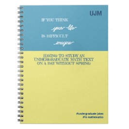 Caderno Espiral Notebook para estudantes universitários de matemát