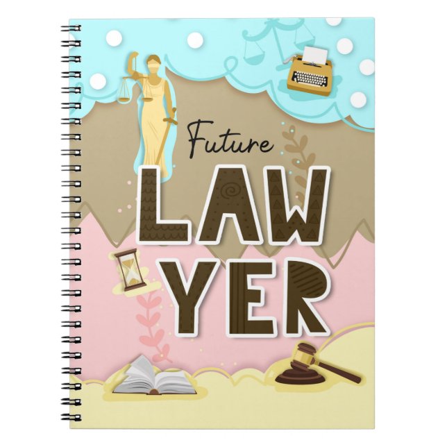 Caderno Espiral Notebook para futuros advogados (Frente)