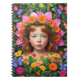 Caderno Espiral Notebook para garotas e flores