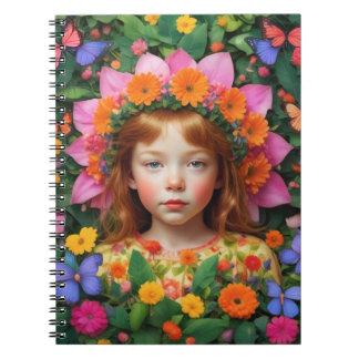 Caderno Espiral Notebook para garotas e flores