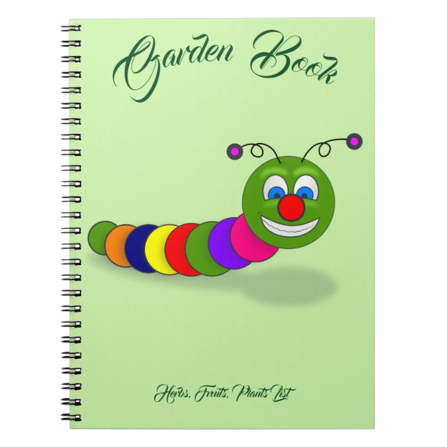 Caderno Espiral Notebook para Inseto Whimsic Garden (Frente)